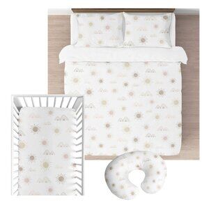 Sweet JoJo Designs Nursery Set – Bedding, Crib Sheet, Nursing Pillow Cover